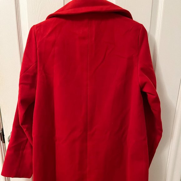 Red Women's Peacoat - Picture 3 of 3